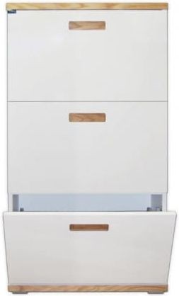 Szafka na buty Bueno biały połysk/dąb naturalny