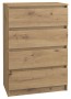 Komoda Malwina II 4 szuflady | Dąb Artisan