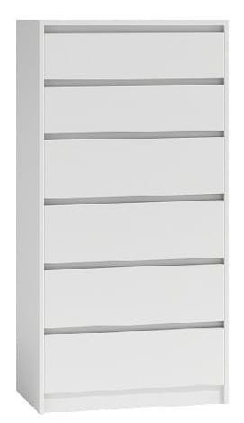 Komoda Karol VI 6 szuflad Biała