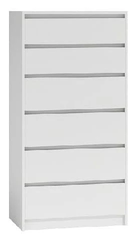 Komoda Karol VI 6 szuflad Biała
