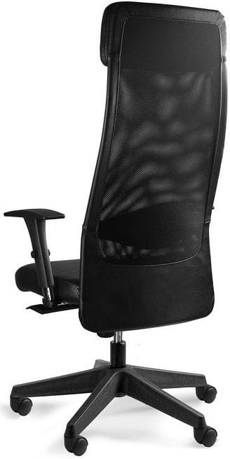 Fotel biurowy wentylowany Ares Soft PU eko skóra czarna