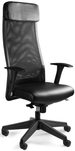 Fotel biurowy wentylowany Ares Soft PU  eko skóra czarna