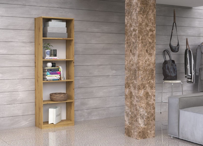 Regał z półkami 40 cm dąb artisan