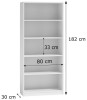 Regał z półkami 80cm dąb artisan