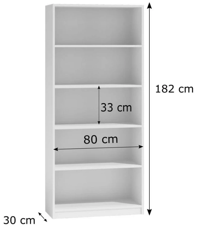 Regał z półkami 80cm dąb artisan