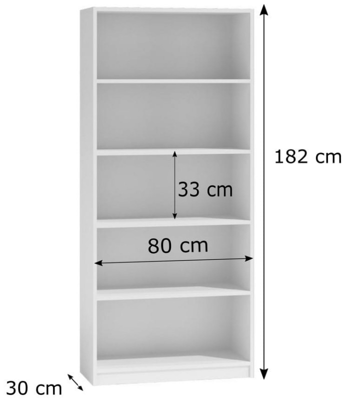 Regał z półkami 80cm dąb artisan