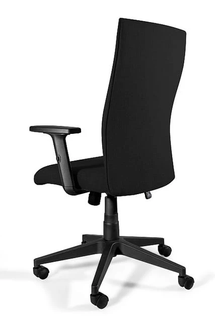 Fotel biurowy z regulowanymi podłokietnikami Black on Black Plus Czarny