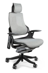 Fotel gabinetowy ergonomiczny WAU czarny NW42 Jasno Szary