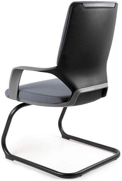 Krzesło konferencyjne z podłokietnikiem Apollo Skid czarny/ciemny szary