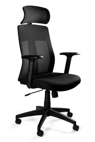 Fotel biurowy siatkowy z zagłówkiem Explore czarny