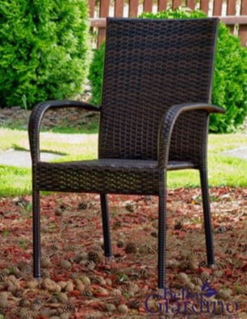 Krzesło ogrodowe Friends z technorattanu ciemny brąz