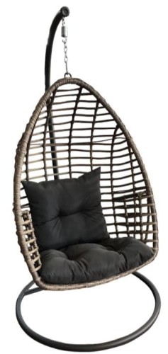 Fotel wiszący Paweł z technorattanu brązowy