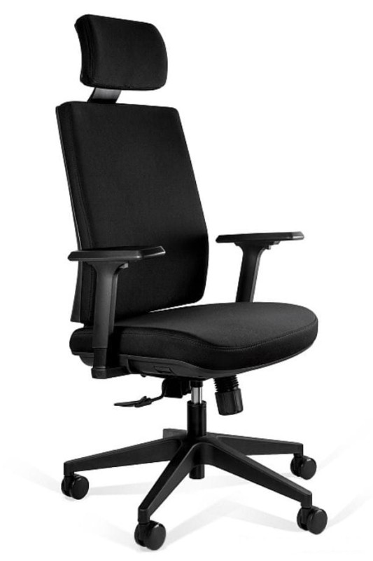 Fotel biurowy z zagłówkiem Shell czarny