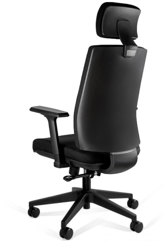 Fotel biurowy z zagłówkiem Shell czarny