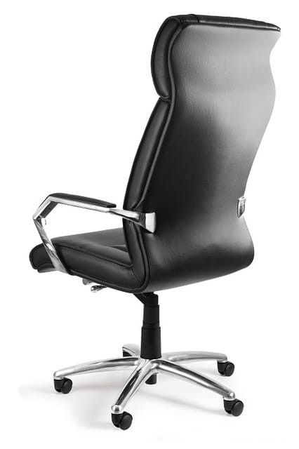 Fotel biurowy na kółkach Celio HL skóra naturalna czarna