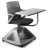 Fotel obrotowy z pulpitem A3 Rover 2 czarny