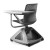 Fotel obrotowy z pulpitem A3 Rover 2 czarny