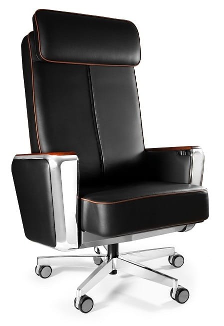 Fotel gabinetowy obrotowy REGENT czarny