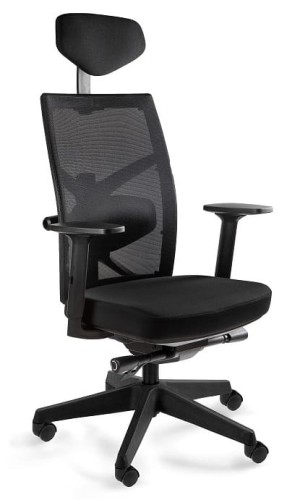 Ergonomiczny fotel biurowy regulowany Tune czarny