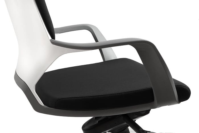 Fotel biurowy na kółkach Apollo - biały/czarny