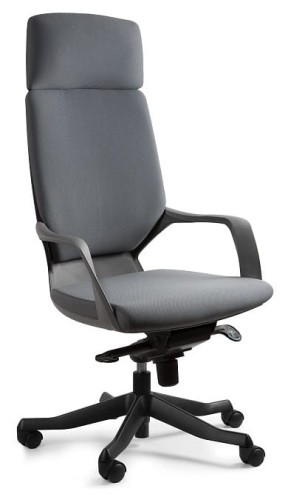 Fotel biurowy na kółkach  Apollo - czarny/ciemny szary