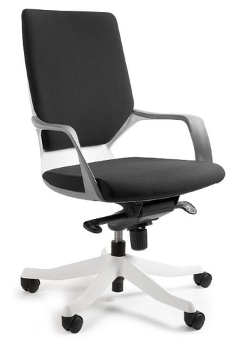 Fotel biurowy na kółkach  Apollo M - biały/czarny