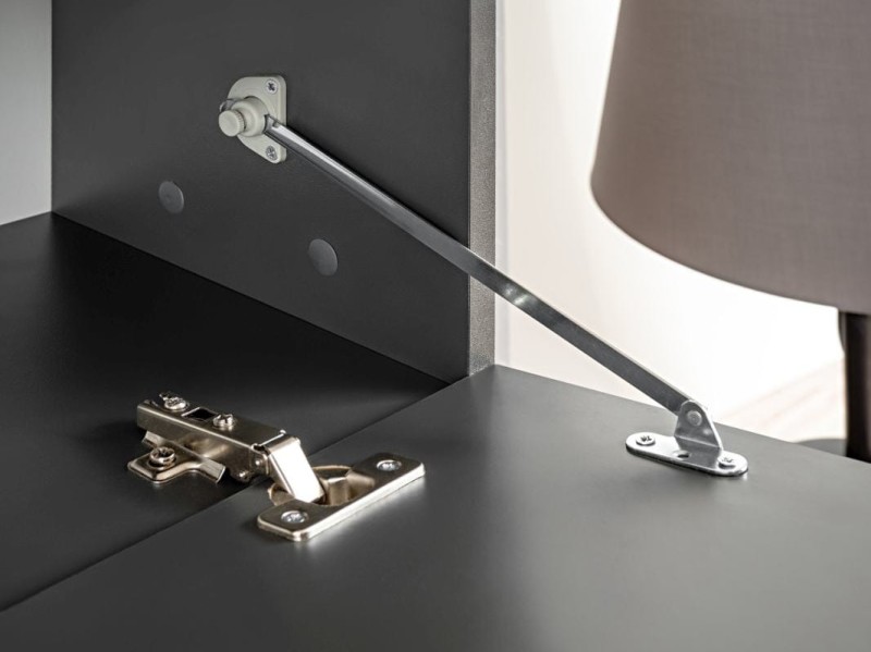 Meblościanka Silk 240 cm zestaw 6 elementów z oświetleniem LED do salonu