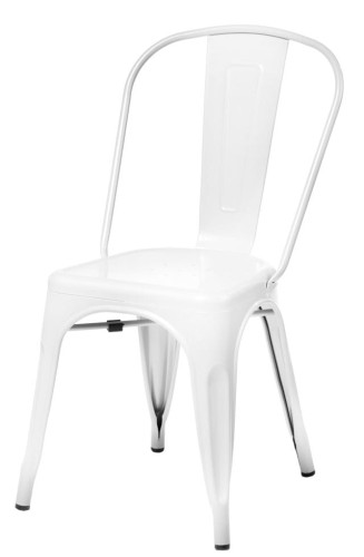 Krzesło Paris białe inspirowane Tolix