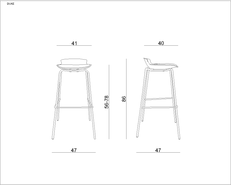 Krzesło Duke biały/biały