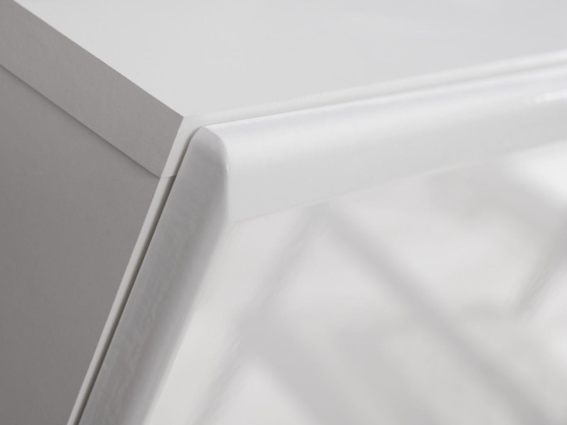 Meblościanka SOLIDO sosna norweska czarna/biały MDF połysk