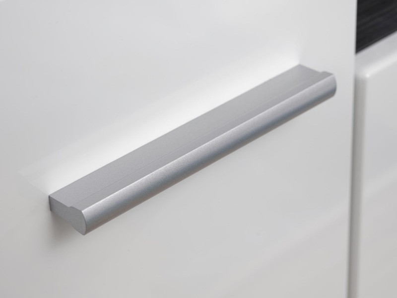 Meblościanka SOLIDO sosna norweska czarna/biały MDF połysk