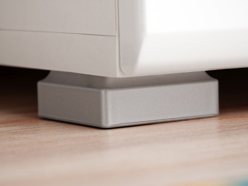 Meblościanka SOLIDO sosna norweska czarna/biały MDF połysk