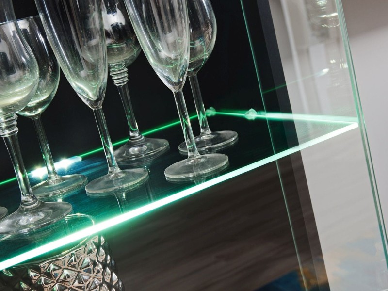 Meblościanka SOLIDO dąb artisan/czarny mat