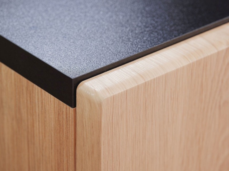 Meblościanka SOLIDO dąb artisan/czarny mat