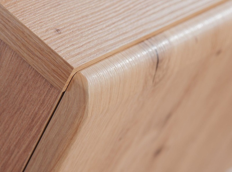 Meblościanka SOLIDO dąb artisan/czarny mat