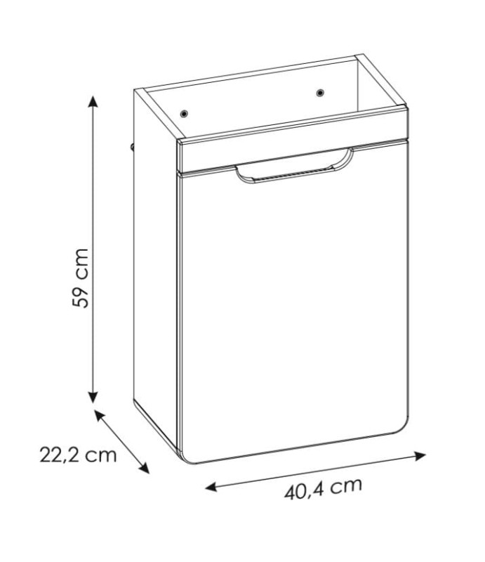 Szafka pod umywalkę 40 cm ARUBA 826