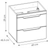 Szafka pod umywalkę 60 cm ARUBA 820