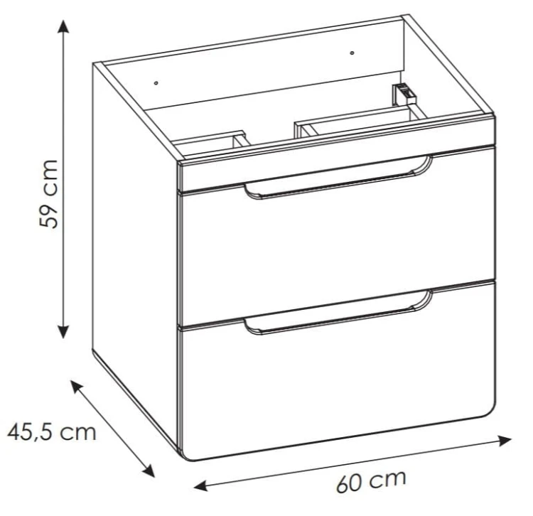 Szafka pod umywalkę 60 cm ARUBA 820