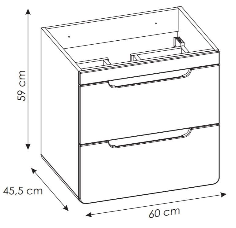 Szafka pod umywalkę 60 cm ARUBA 820