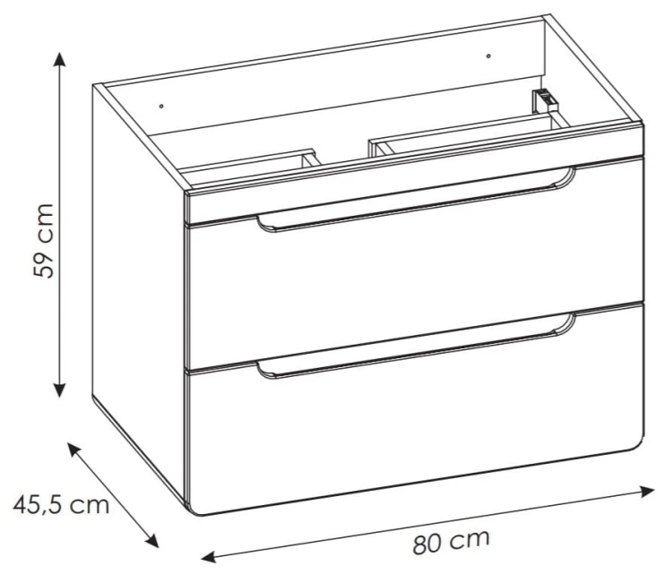 Szafka pod umywalkę 80 cm ARUBA 821