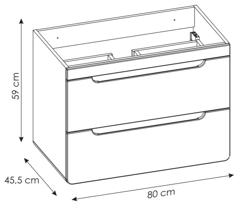 Szafka pod umywalkę 80 cm ARUBA 821