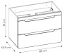 Szafka pod umywalkę 80 cm ARUBA 821