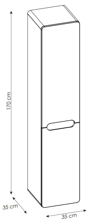 Szafka wysoka z koszem ARUBA 804