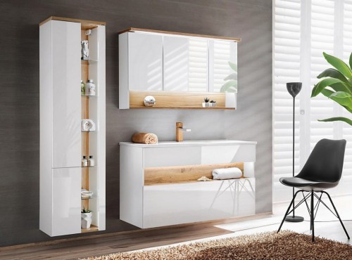 Szafka pod umywalkę 120 cm BAHAMA WHITE 843