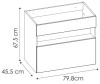 Szafka pod umywalkę BAHAMA WHITE 821