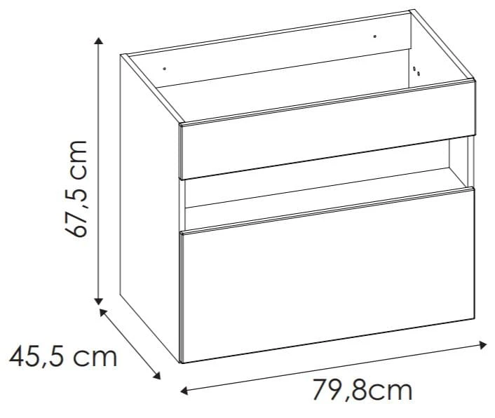 Szafka pod umywalkę BAHAMA WHITE 821