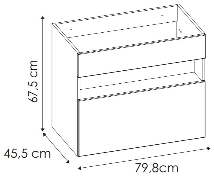 Szafka pod umywalkę BAHAMA WHITE 821