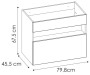 Szafka pod umywalkę BAHAMA WHITE 821