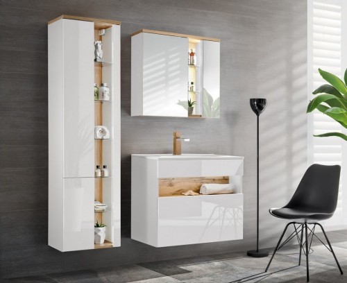 Szafka z lustrem BAHAMA WHITE 841