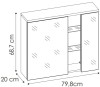 Szafka z lustrem BAHAMA WHITE 841